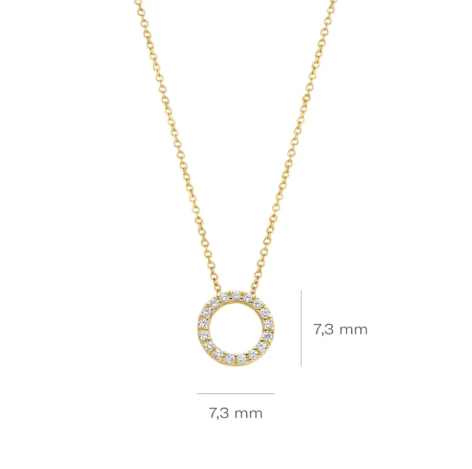 Blush - Collier - Or Jaune 14k, zircon (3065BZI)