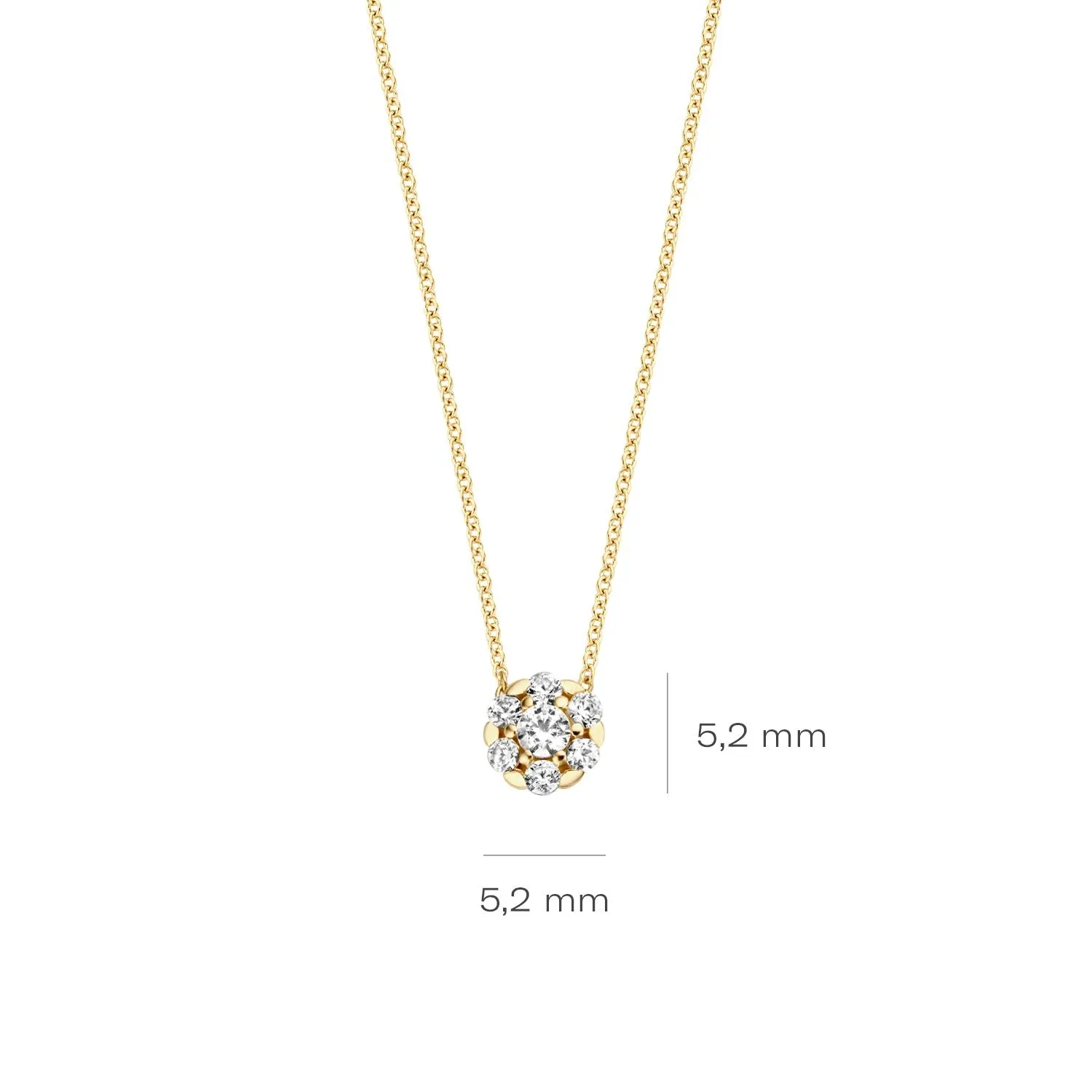 Blush - Collier - Or Jaune 14k, zircon (3097YZI)