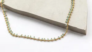 Boho & Mala Blue Stone Beaded Tribal Necklace