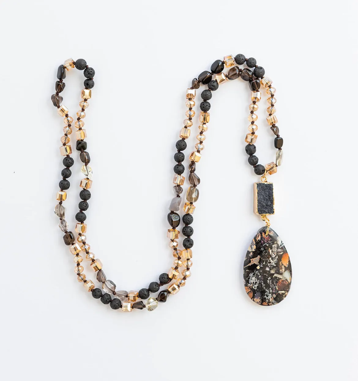 Boho & Mala Tribal Mix Agate Stone Necklace TN10073