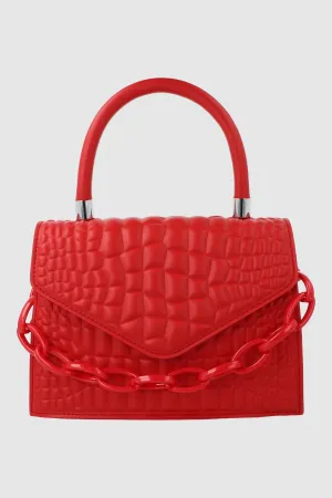 Bolsa Crossbody Cocodrilo Cadenas