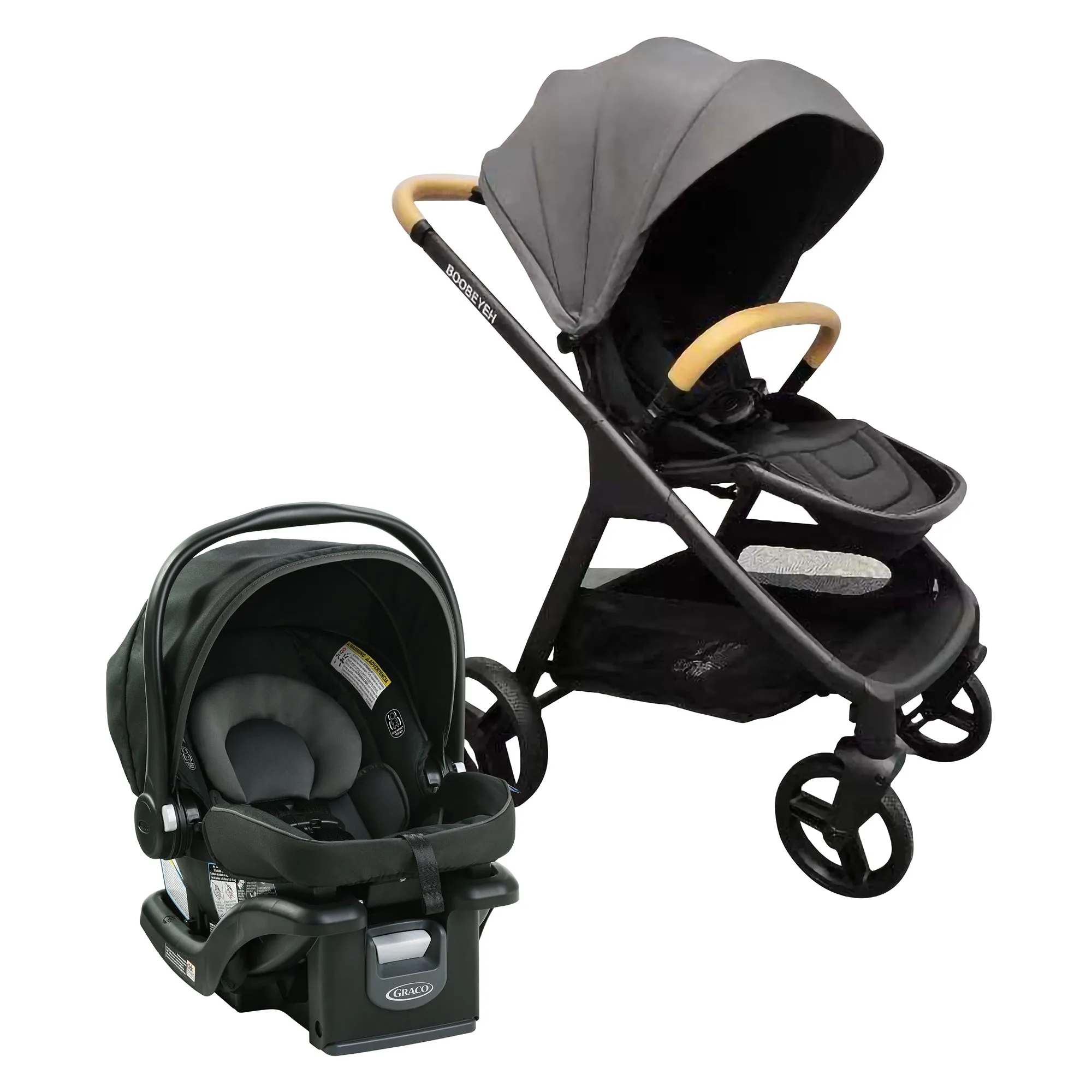 Boobeyeh stroller s1 black and gray