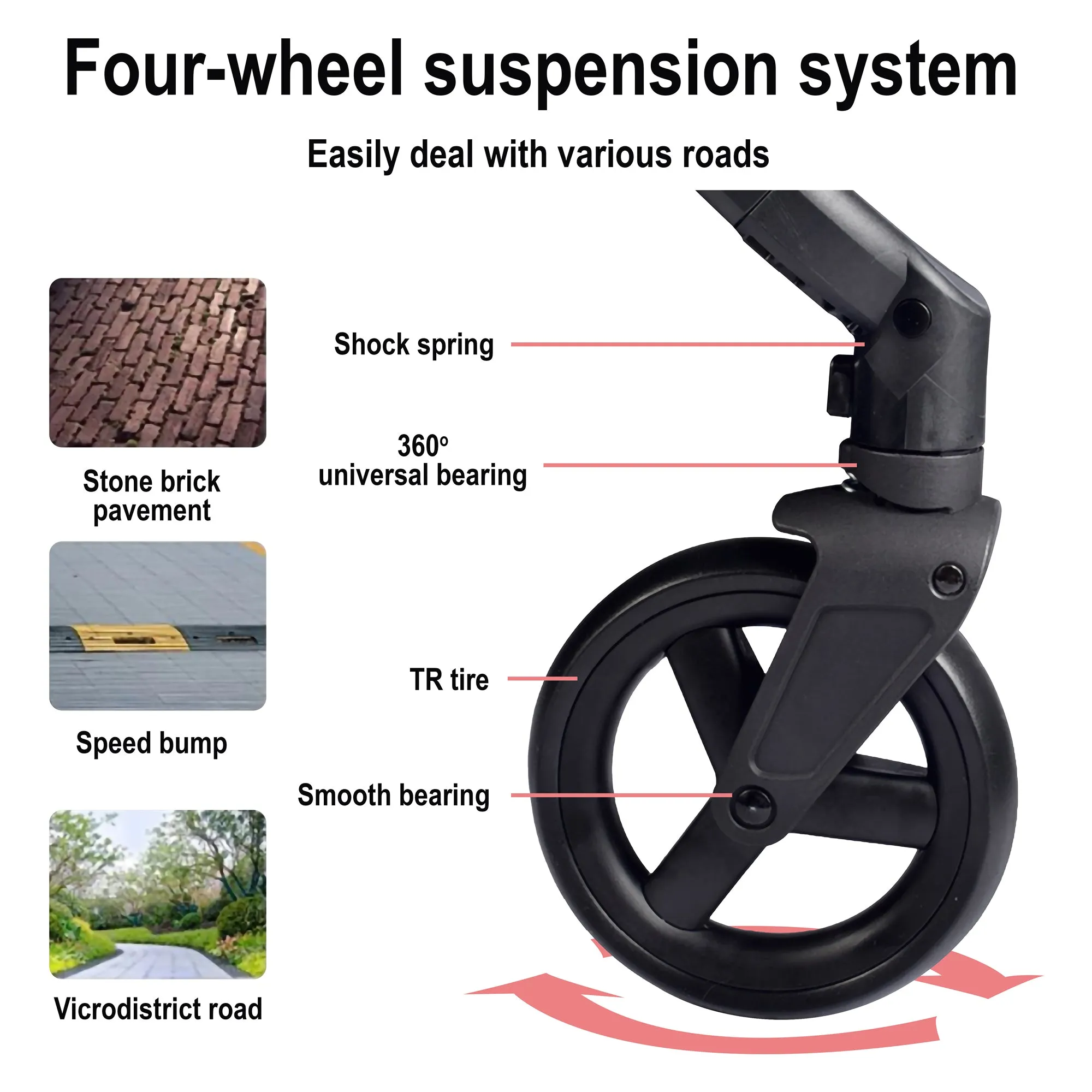 Boobeyeh stroller s1 black and gray