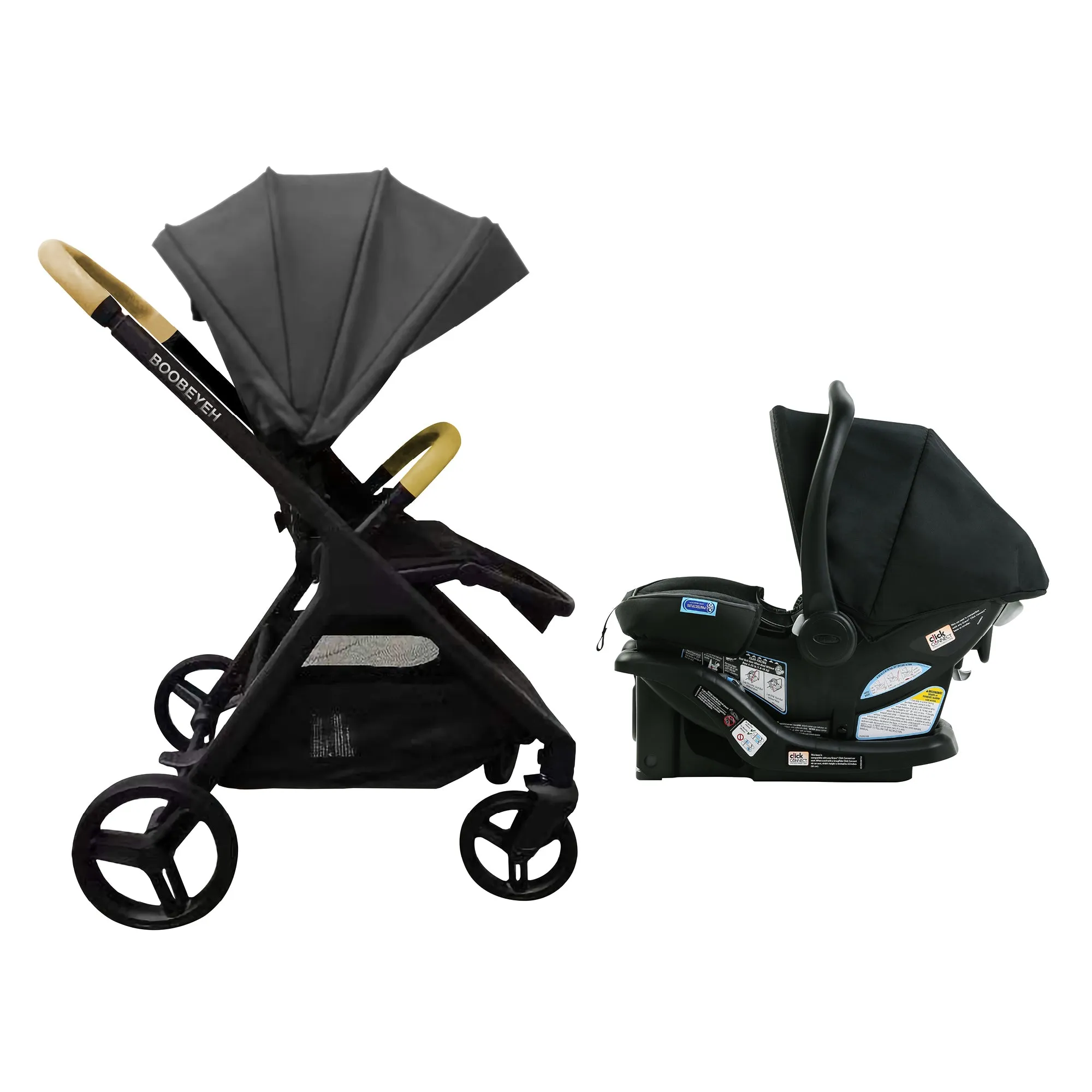 Boobeyeh stroller s1 black and gray