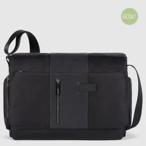 Borsa Messenger Piquadro Porta PC e Porta Ipad in Tessuto Brief 2 Nero