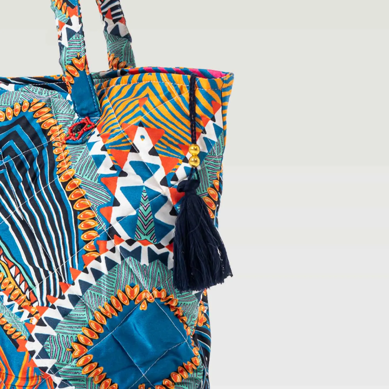 Borsa multicolor con nappa