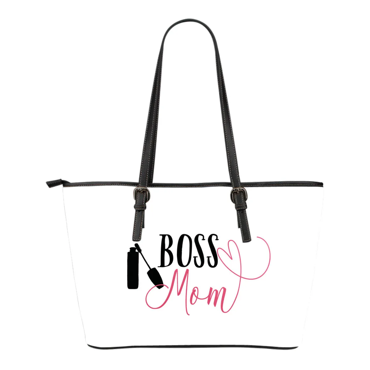 Boss Mom White Tote Bag Mascara