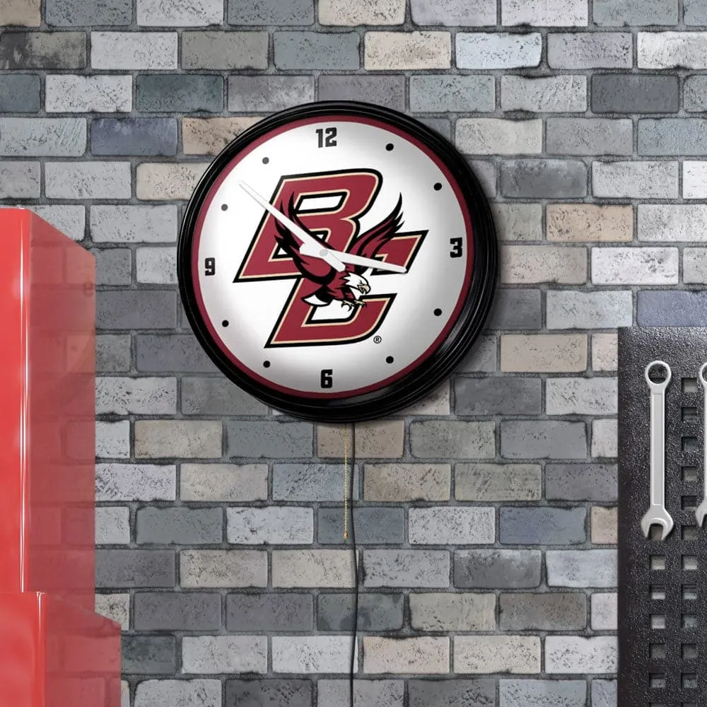 Boston College Eagles: Retro Lighted Wall Clock
