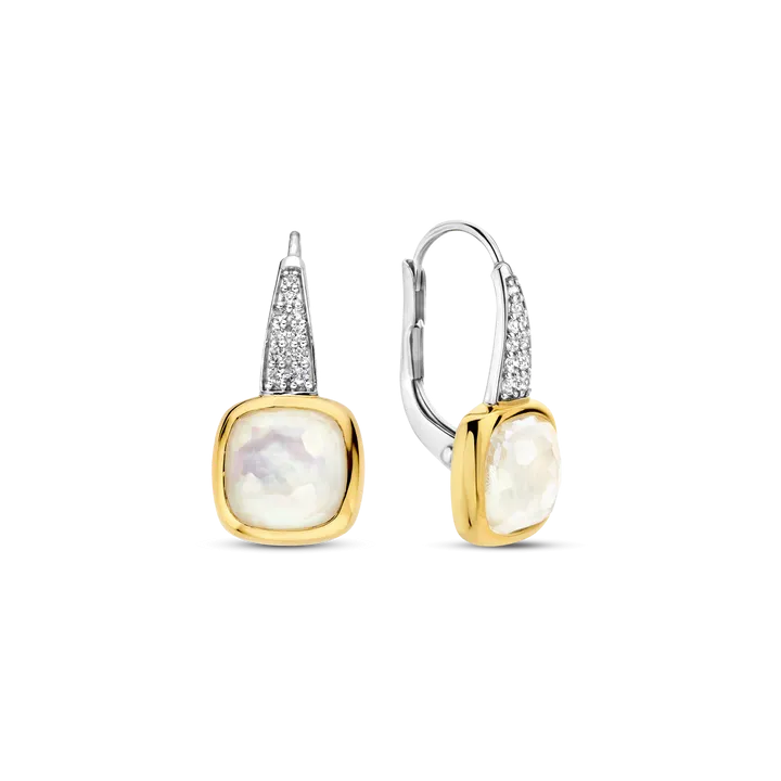 Boucles d'oreille TI SENTO - Plaqué Or et Nacre (7969MW)