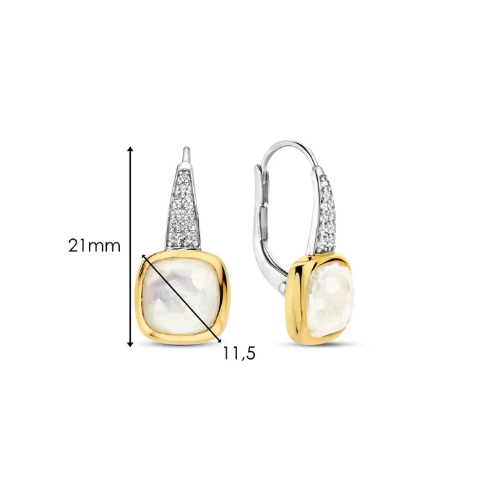 Boucles d'oreille TI SENTO - Plaqué Or et Nacre (7969MW)