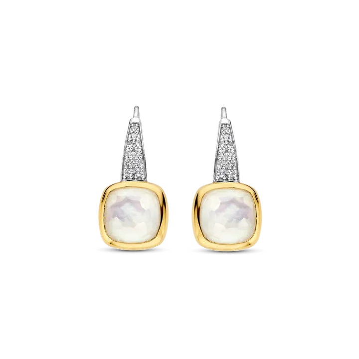 Boucles d'oreille TI SENTO - Plaqué Or et Nacre (7969MW)