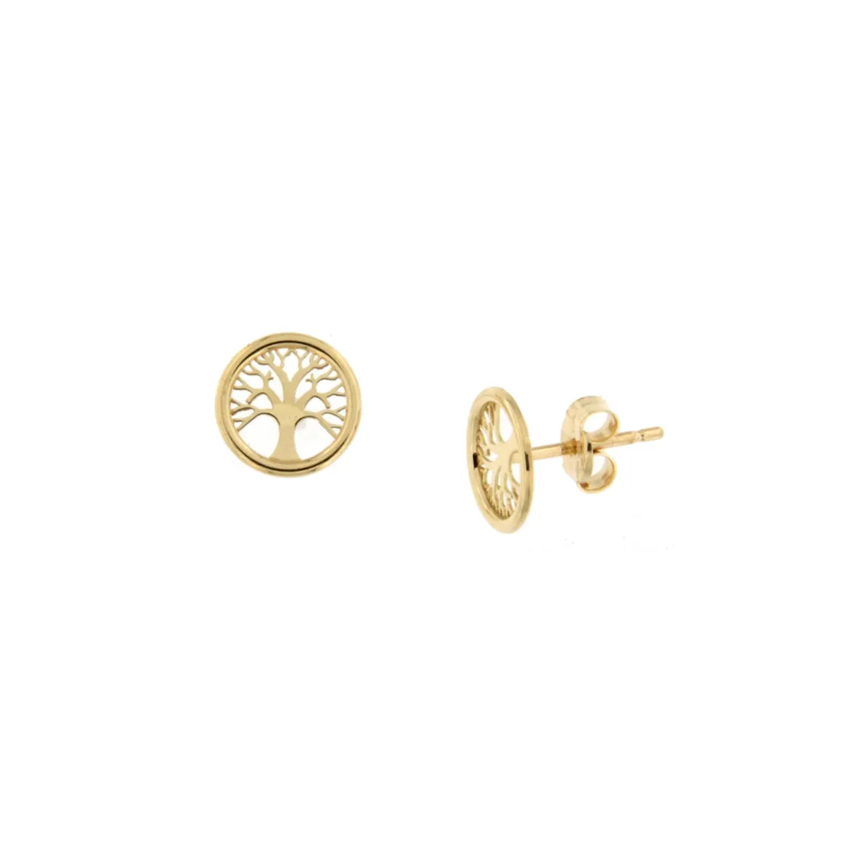 Boucles d'oreilles arbre de vie - Or Jaune (064937)