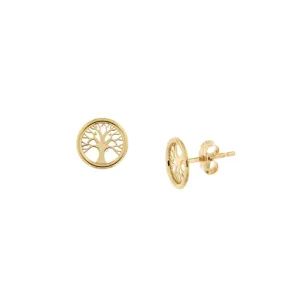 Boucles d'oreilles arbre de vie - Or Jaune (064937)