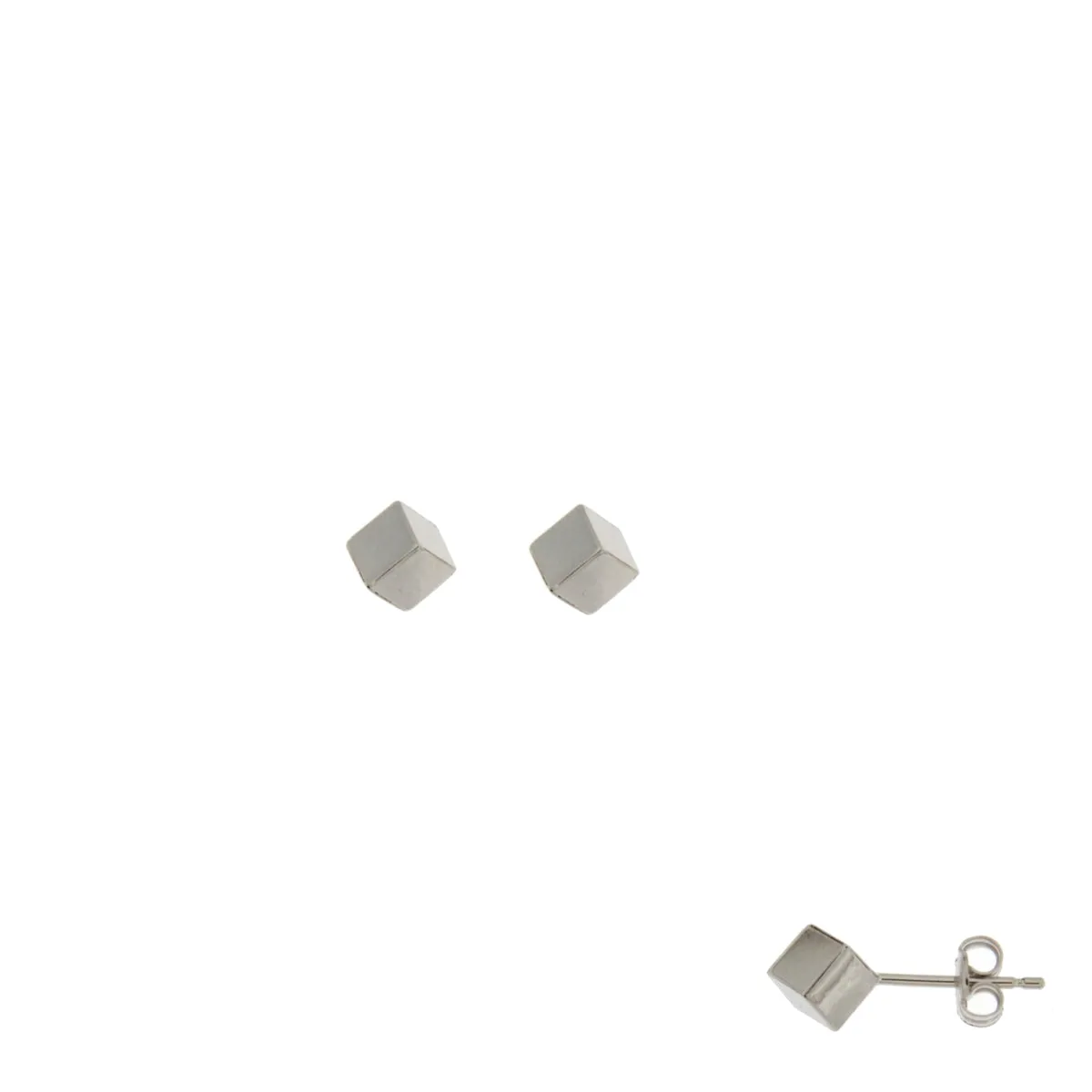 Boucles d'oreilles contre l'oreille - Or Blanc (062800)