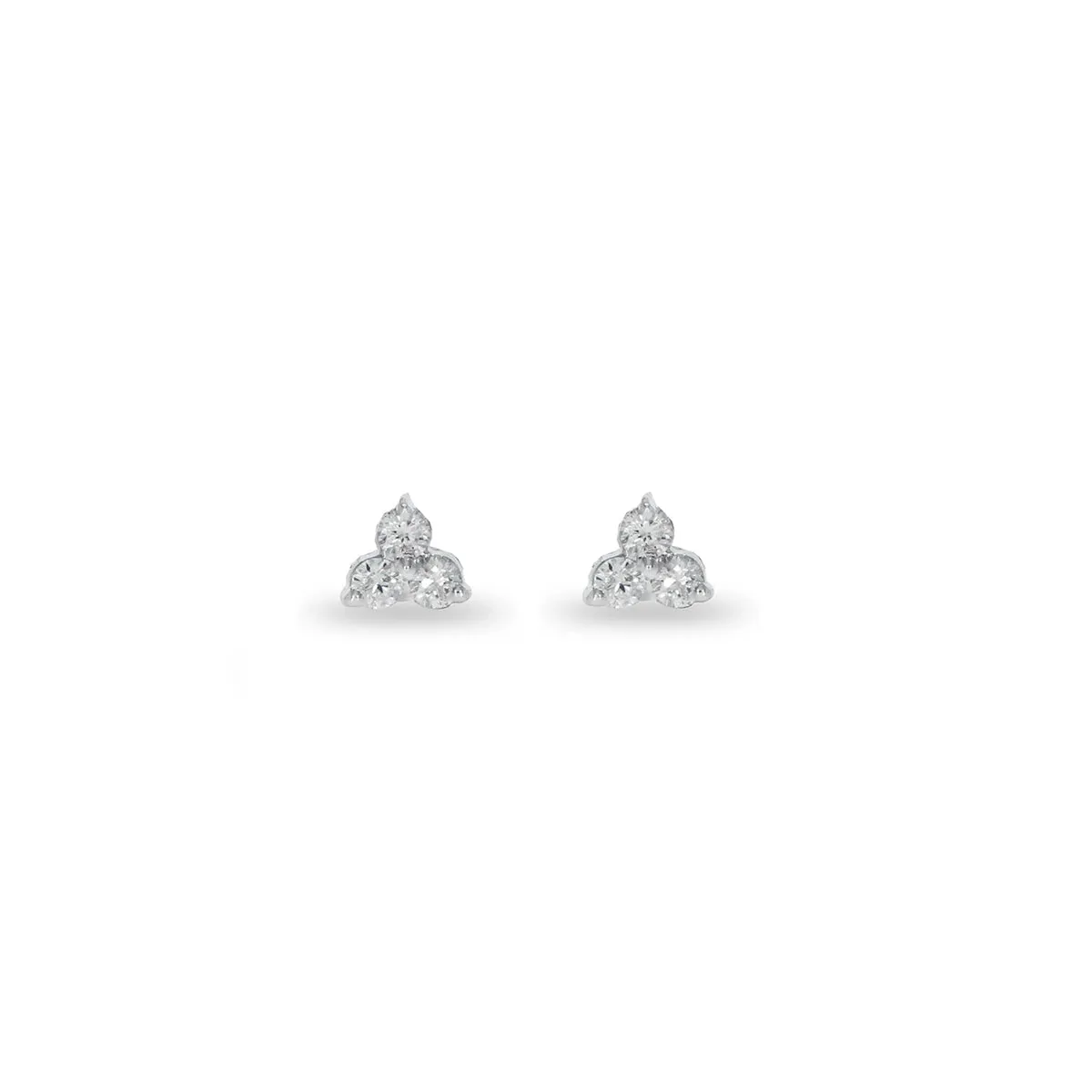 Boucles d'oreilles contre l'oreille - Or Blanc, Diamants (058635A)