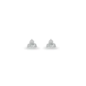 Boucles d'oreilles contre l'oreille - Or Blanc, Diamants (058635A)