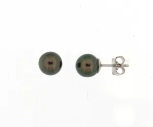 Boucles d'oreilles contre l'oreille - Or Blanc et Perle de tahiti (93B775P2)