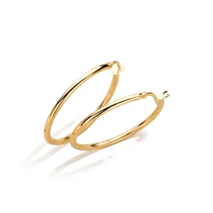Boucles d'oreilles créoles - Or Jaune 18k 30mm (93R130)