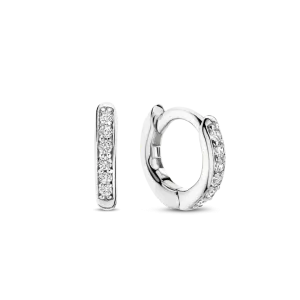 Boucles d'oreilles Créoles TI SENTO - Argent et Zircons (7954ZI)