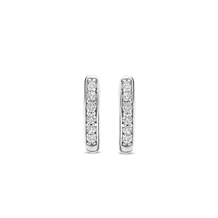 Boucles d'oreilles Créoles TI SENTO - Argent et Zircons (7954ZI)