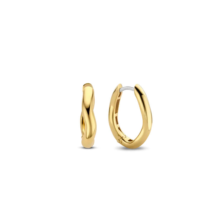 Boucles d'oreilles Créoles TI SENTO - Plaqué Or (7882SY)