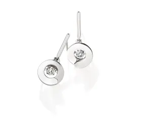 Boucles d'oreilles Garel Envol Dancing Stone - Or Blanc, Diamants (74XA10G)