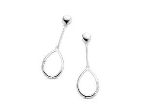 Boucles d'oreilles pendantes - Or Blanc, Diamants (GO2942WB)