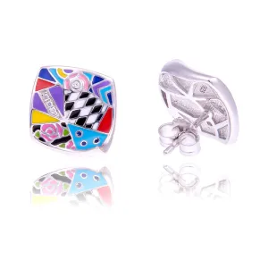 Boucles d'oreilles UNA STORIA - Sighisoara, Argent et Zircons (BO121210)