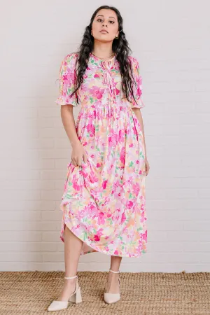 Bow With The Flow Midi Dress