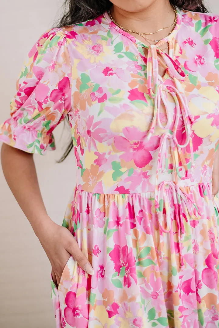 Bow With The Flow Midi Dress