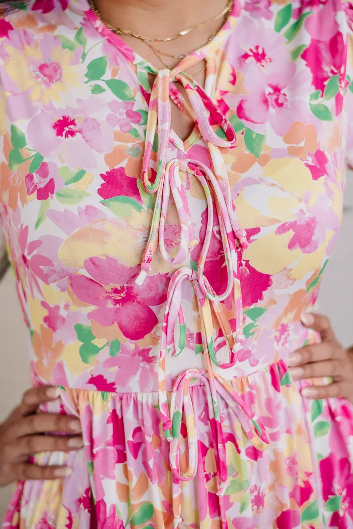 Bow With The Flow Midi Dress