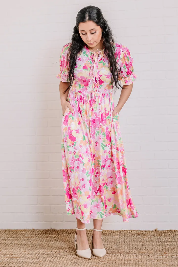 Bow With The Flow Midi Dress