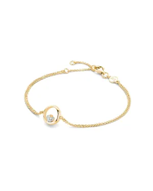 Bracelet FJF - Icon Heart II, Plaqué or et Zircons (FJF0050002Y)