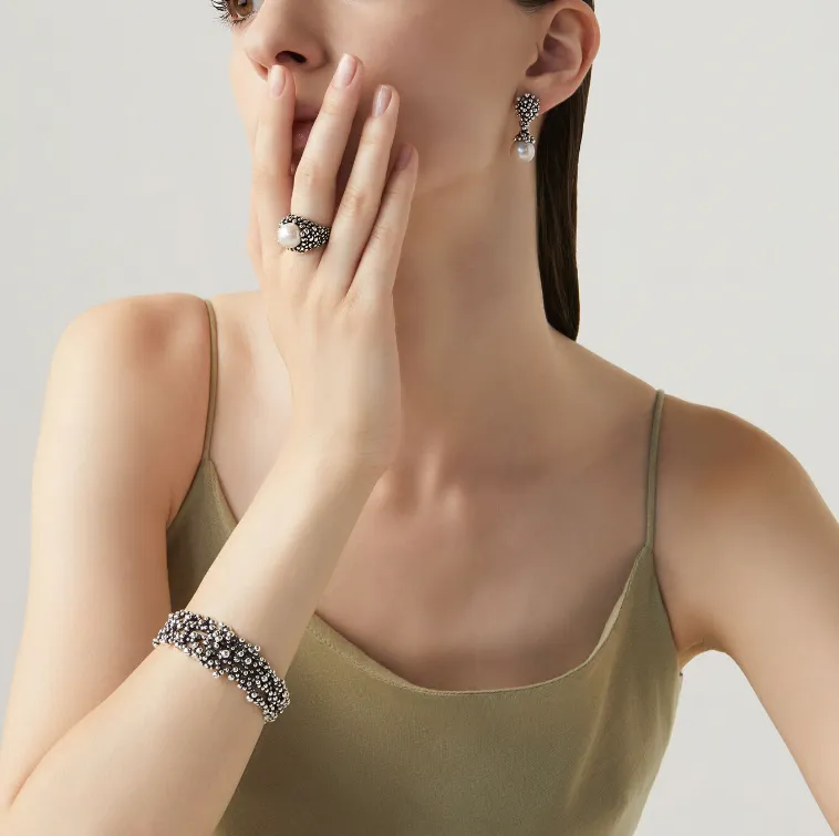 Bracelet Jonc Giovanni Raspini - Perlage, Argent (09531)