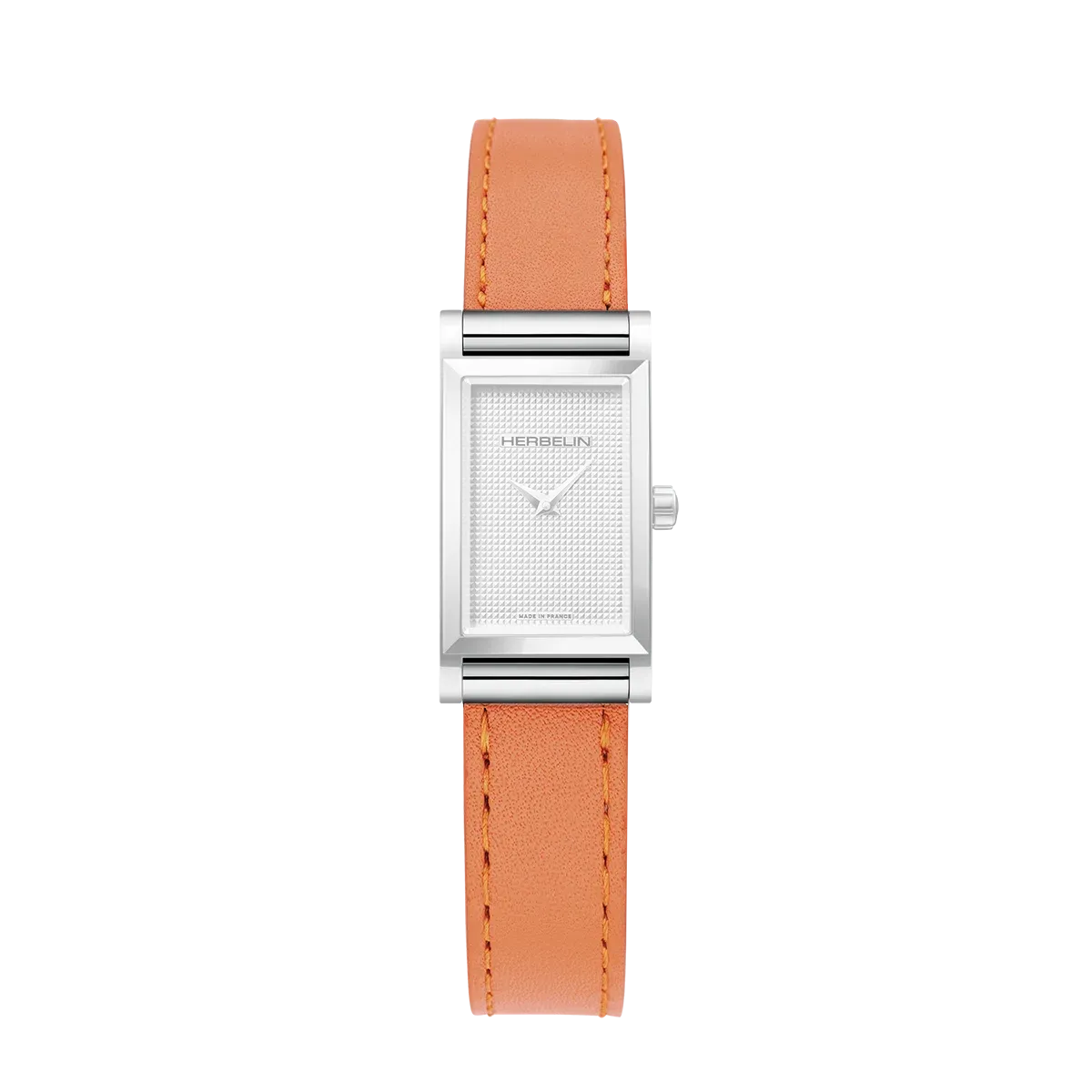 Bracelet montre Antarès Herbelin - Cuir simple orange (BRAC17048A18)