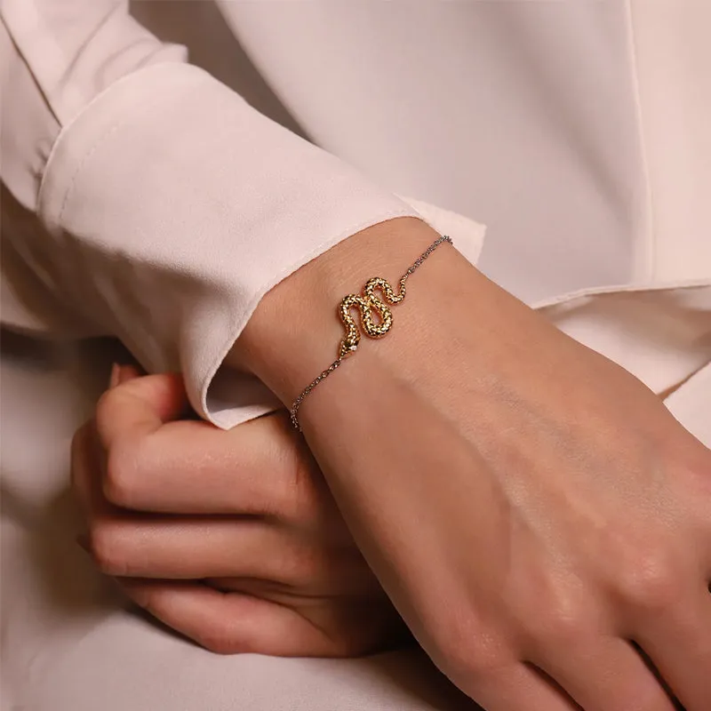 Bracelet Serpent TI SENTO - Argent bicolore doré (2904SY)
