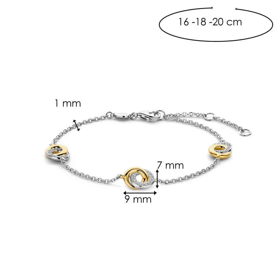 Bracelet TI SENTO - Argent bicolore doré (2925ZY)