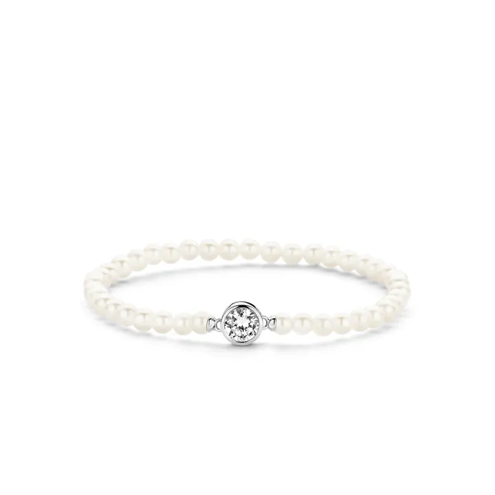 Bracelet TI SENTO - Argent, Perles et zircons (2775PW)