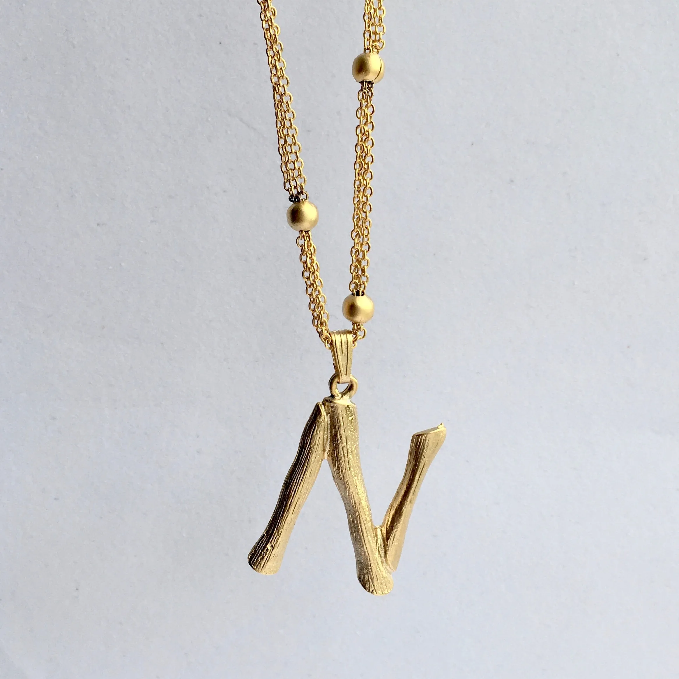 BRASS "INITIAL" PERSONALIZED PENDANT MADE IN TURKEY AND #1 TRENDSETTER STYLE