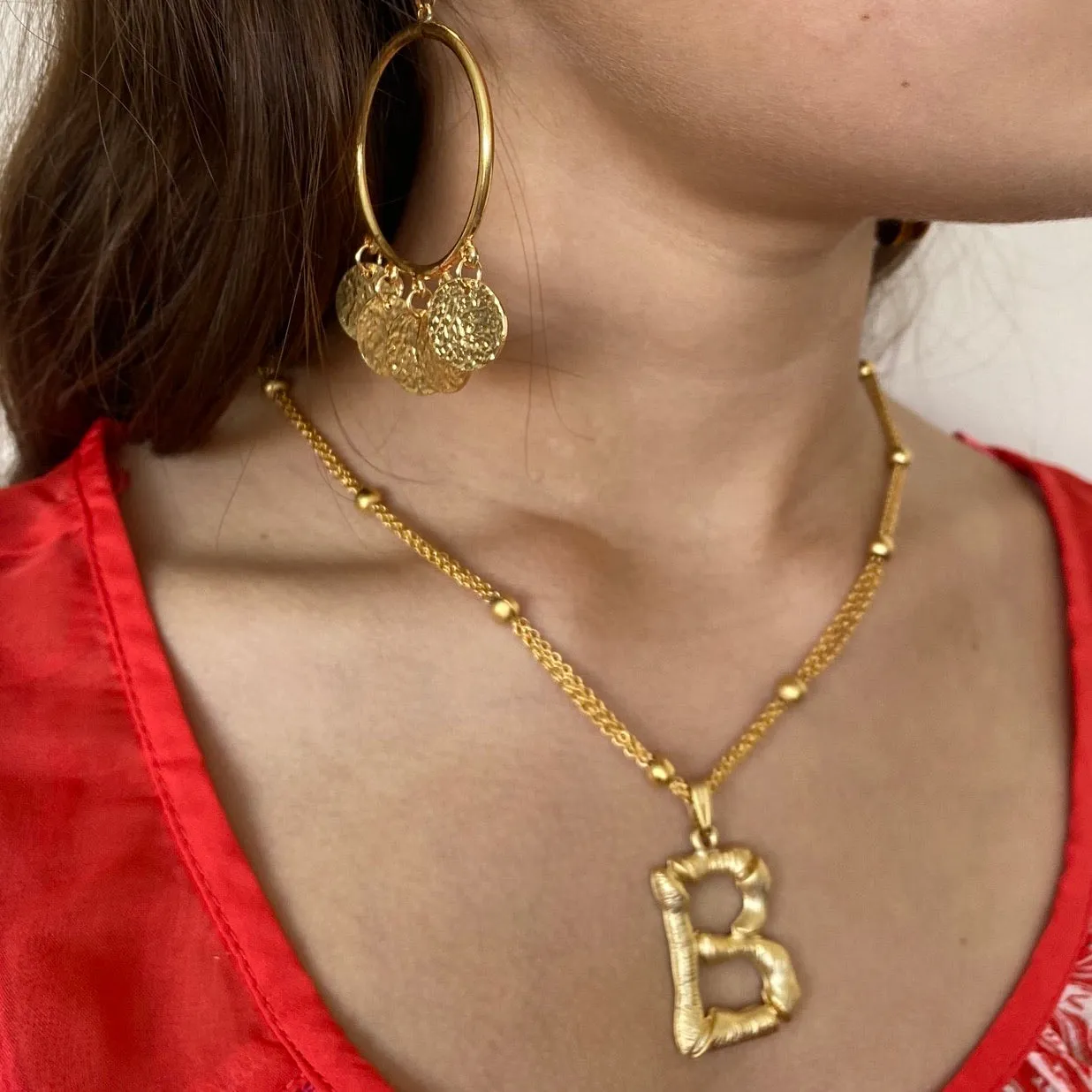 BRASS "INITIAL" PERSONALIZED PENDANT MADE IN TURKEY AND #1 TRENDSETTER STYLE