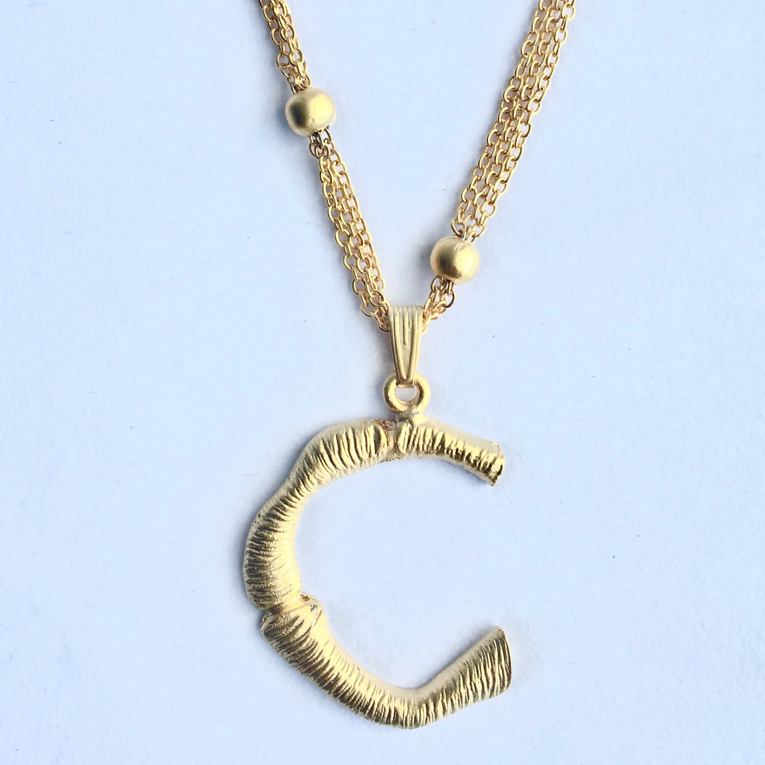 BRASS "INITIAL" PERSONALIZED PENDANT MADE IN TURKEY AND #1 TRENDSETTER STYLE
