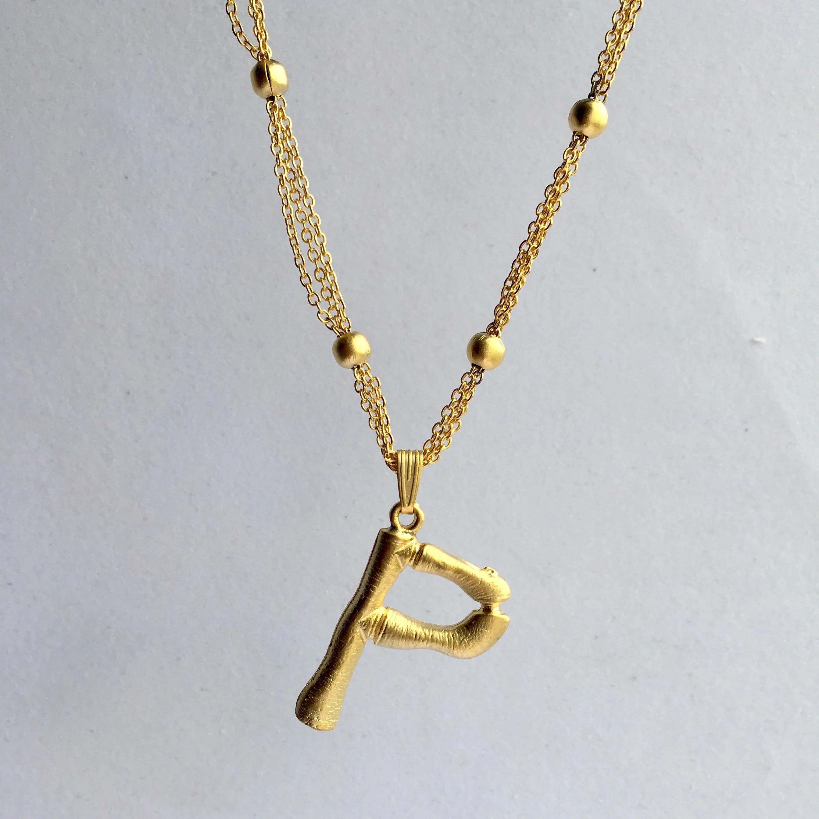 BRASS "INITIAL" PERSONALIZED PENDANT MADE IN TURKEY AND #1 TRENDSETTER STYLE