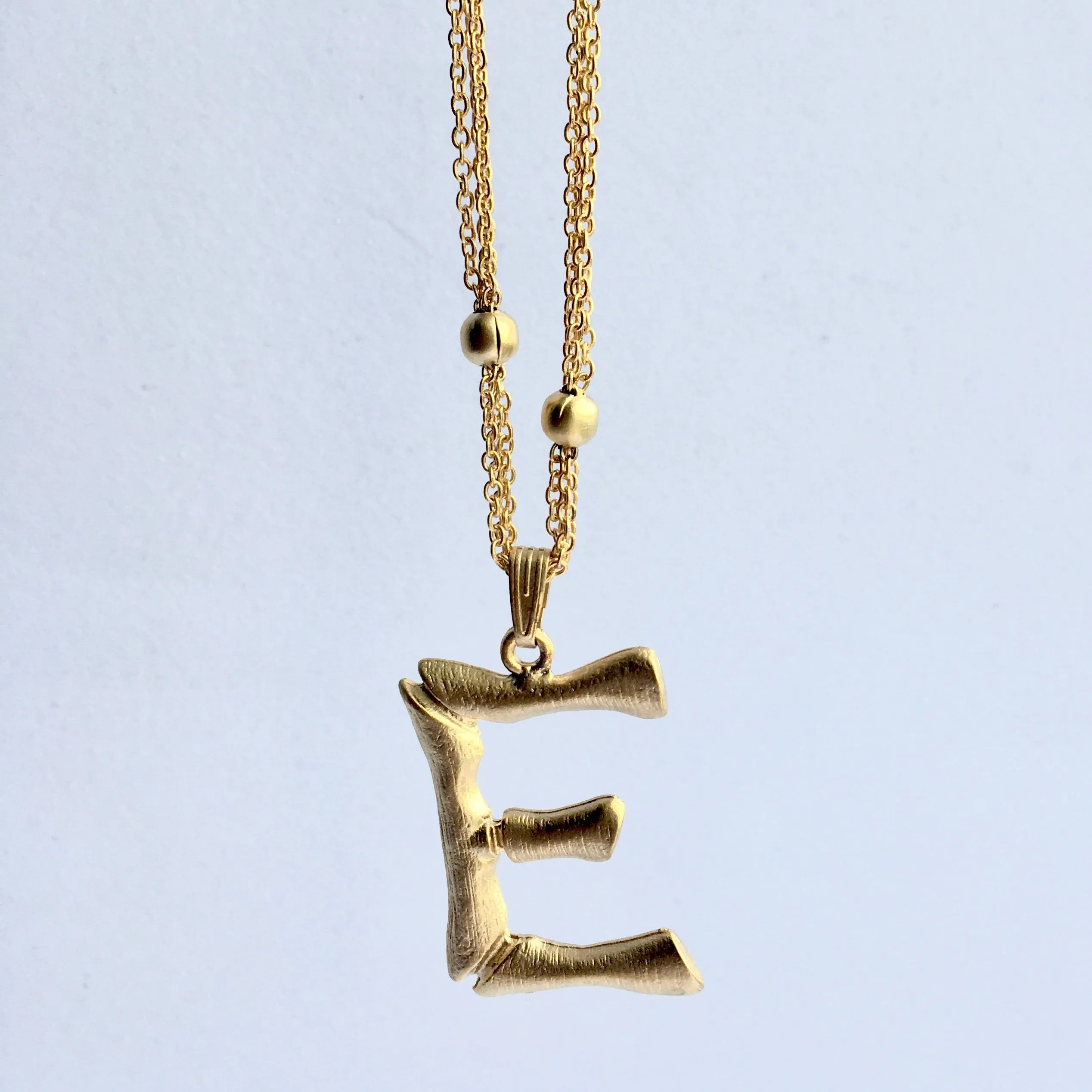 BRASS "INITIAL" PERSONALIZED PENDANT MADE IN TURKEY AND #1 TRENDSETTER STYLE