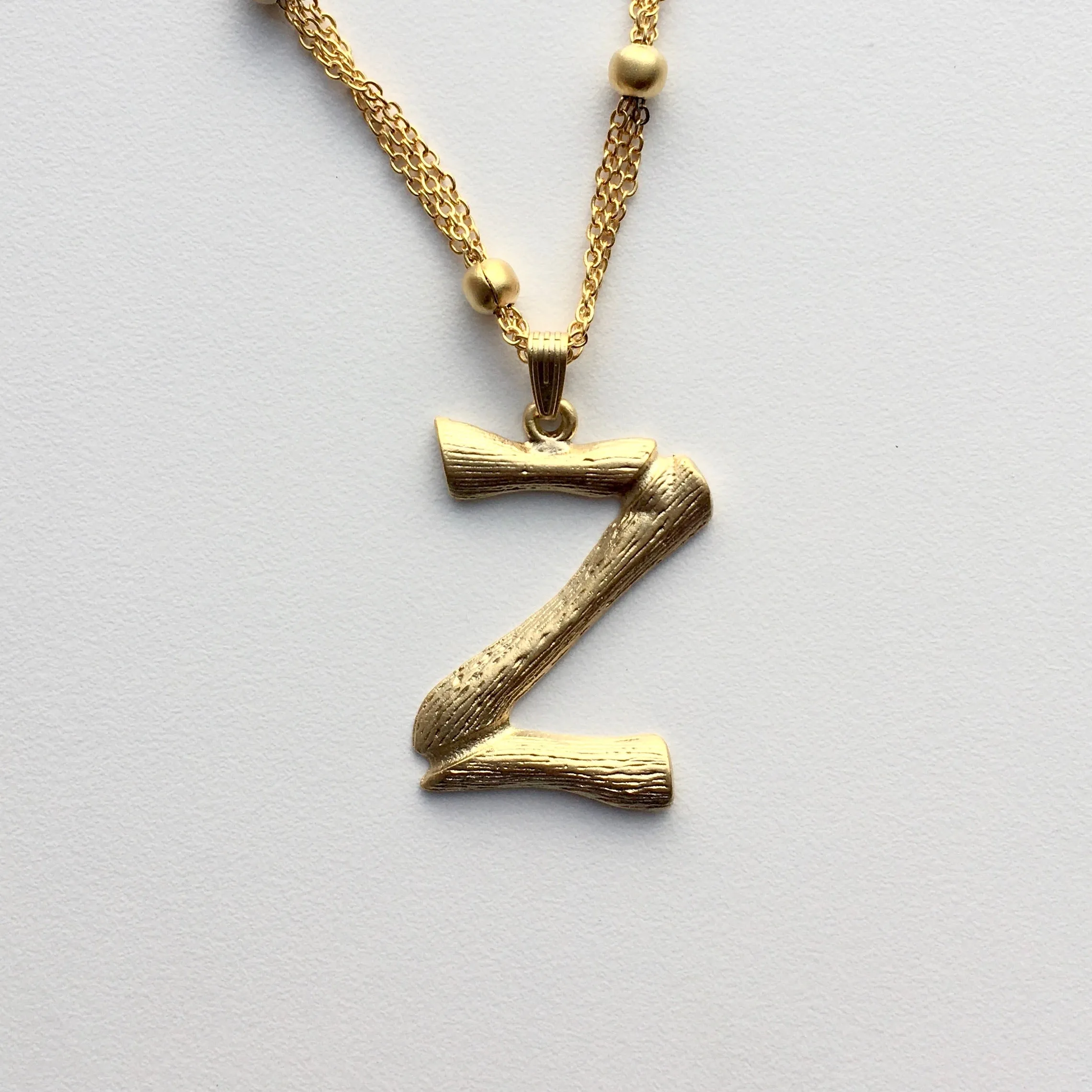 BRASS "INITIAL" PERSONALIZED PENDANT MADE IN TURKEY AND #1 TRENDSETTER STYLE
