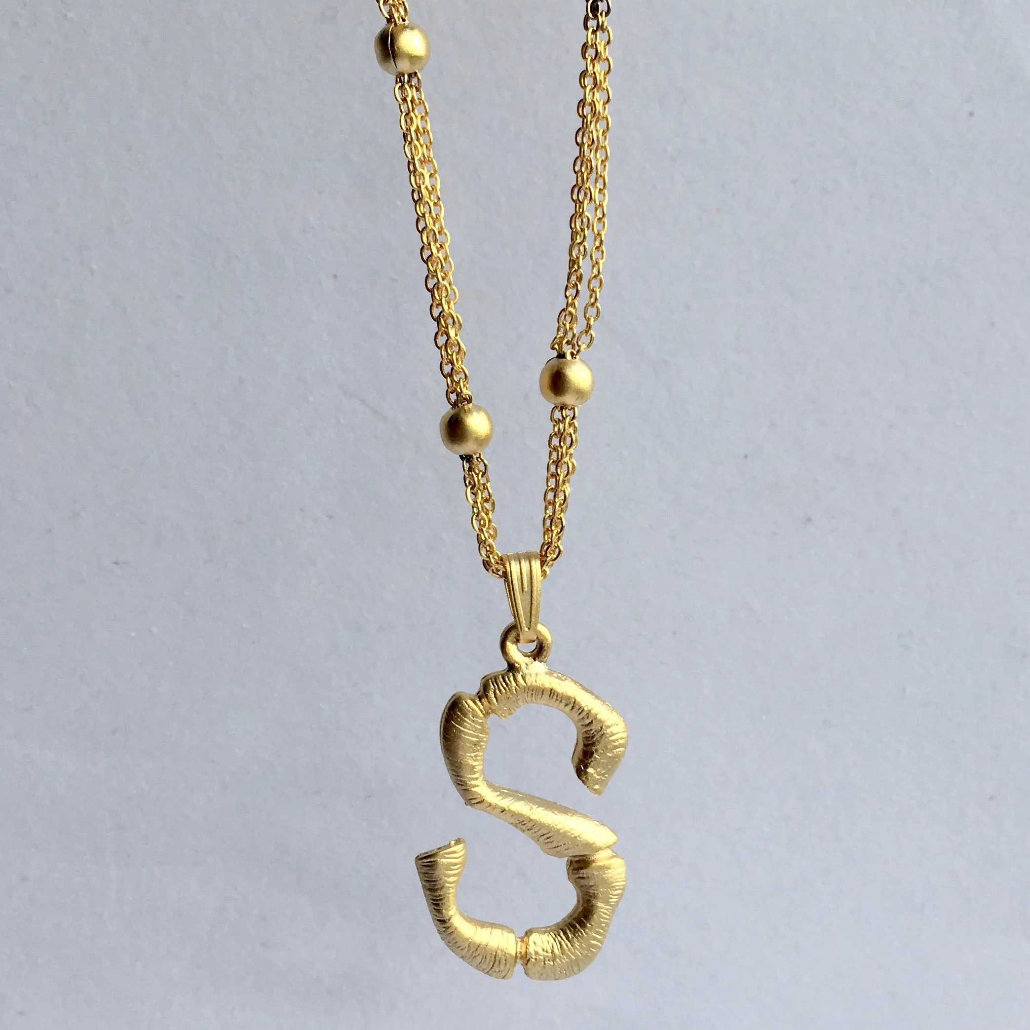 BRASS "INITIAL" PERSONALIZED PENDANT MADE IN TURKEY AND #1 TRENDSETTER STYLE