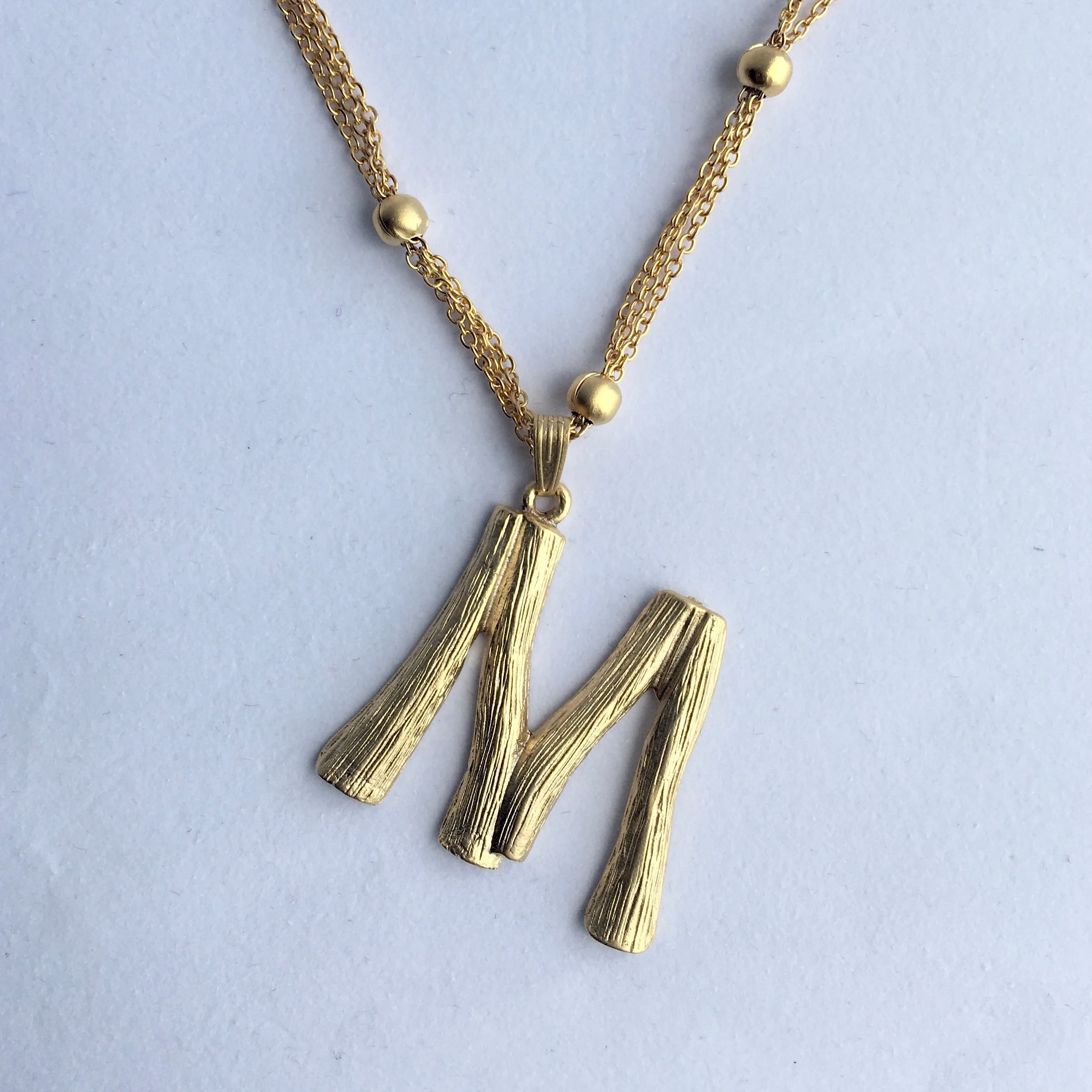 BRASS "INITIAL" PERSONALIZED PENDANT MADE IN TURKEY AND #1 TRENDSETTER STYLE