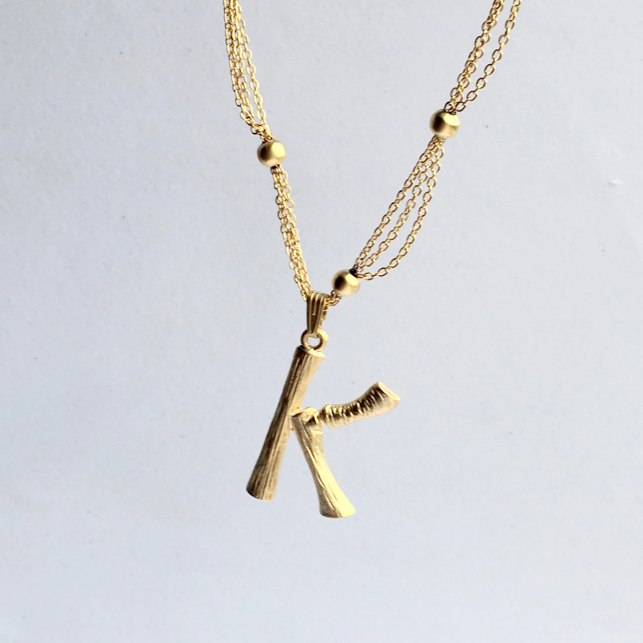 BRASS "INITIAL" PERSONALIZED PENDANT MADE IN TURKEY AND #1 TRENDSETTER STYLE