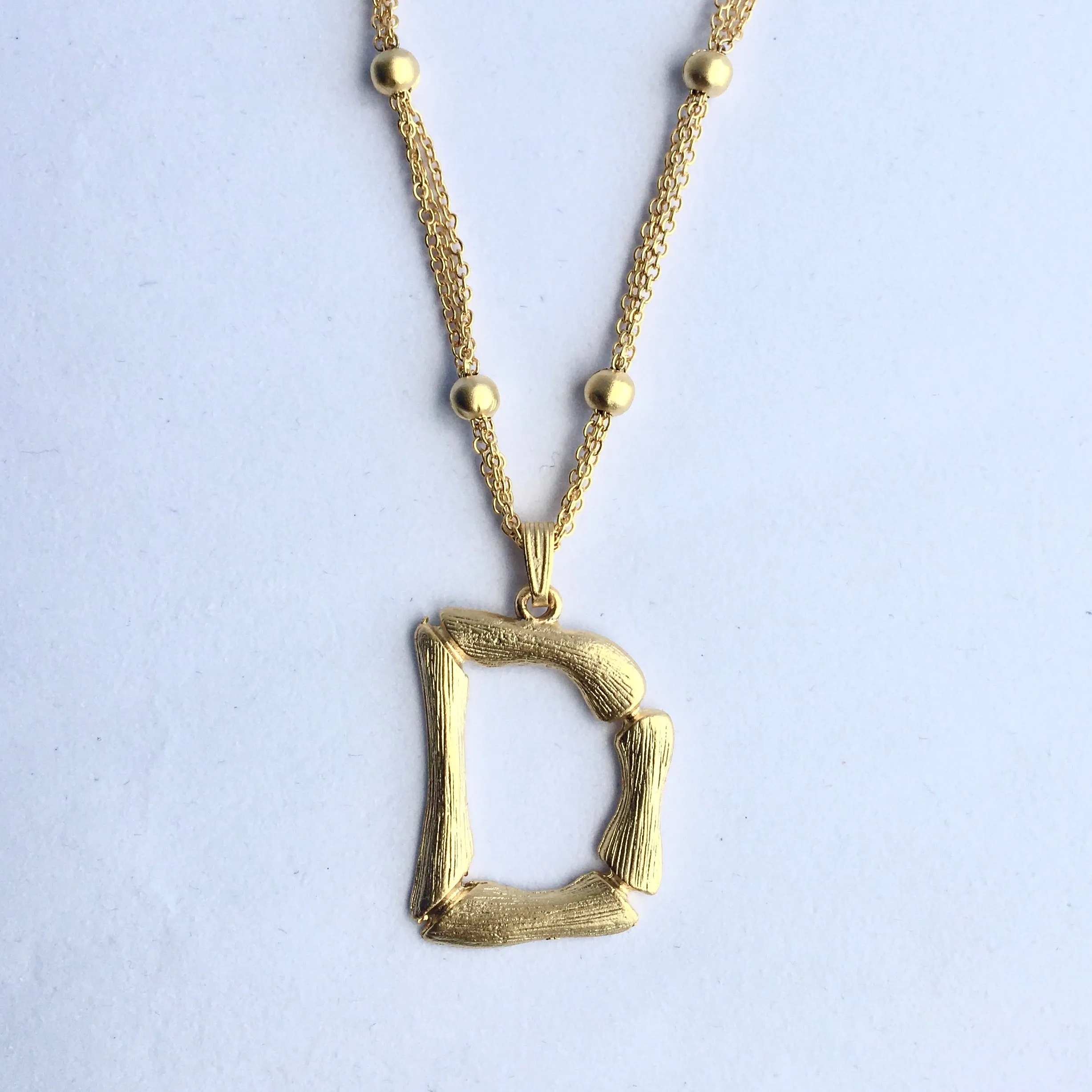 BRASS "INITIAL" PERSONALIZED PENDANT MADE IN TURKEY AND #1 TRENDSETTER STYLE