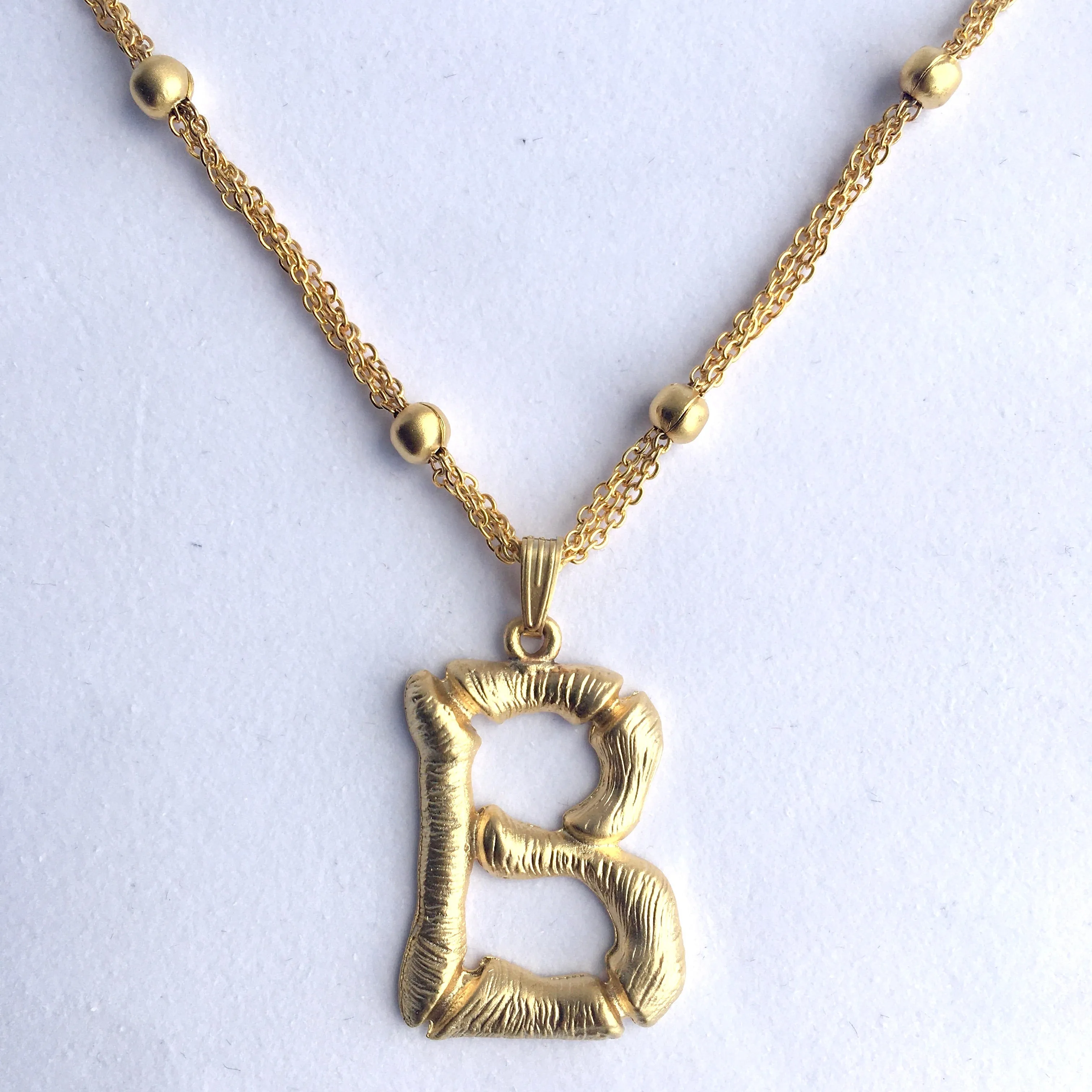 BRASS "INITIAL" PERSONALIZED PENDANT MADE IN TURKEY AND #1 TRENDSETTER STYLE