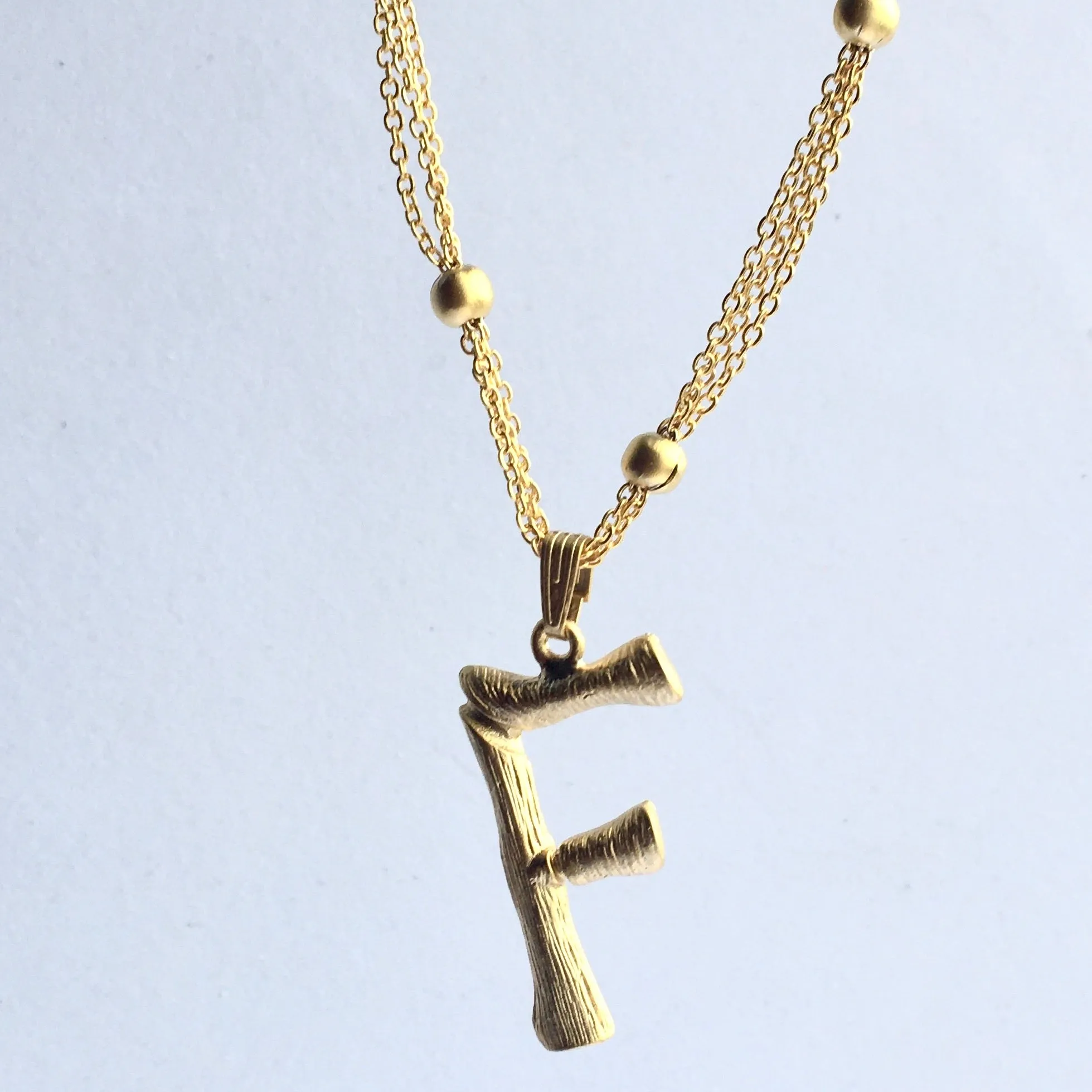 BRASS "INITIAL" PERSONALIZED PENDANT MADE IN TURKEY AND #1 TRENDSETTER STYLE
